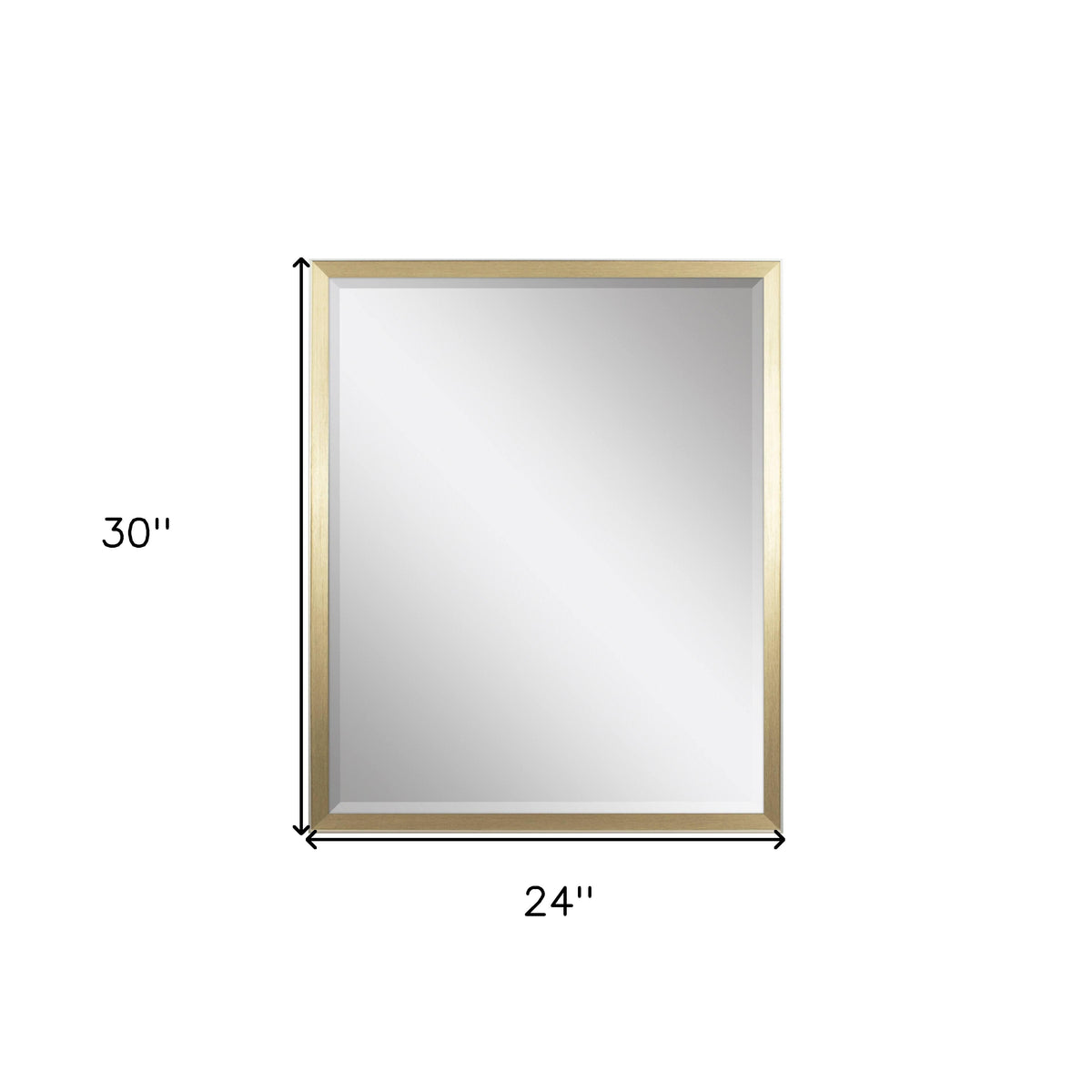 30" Gold Accent Mirror