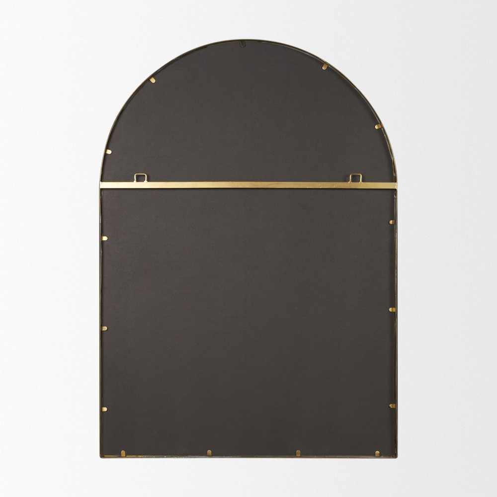 48" Gold Metal Double Arch Framed Accent Mirror