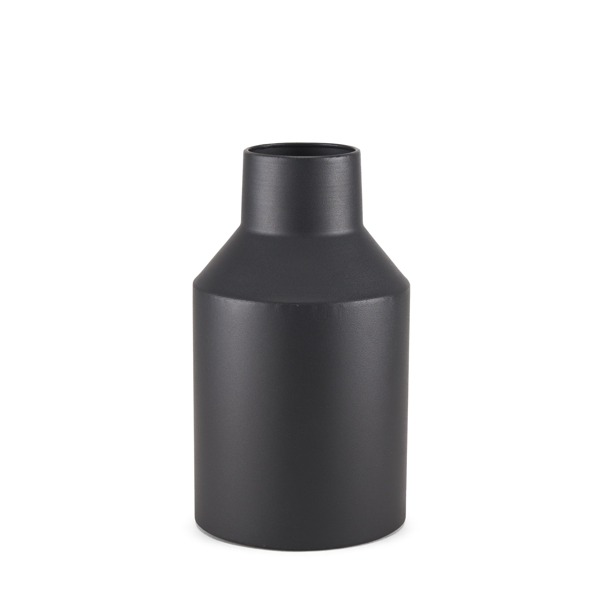 11" Black Tulip Metal Table Vase