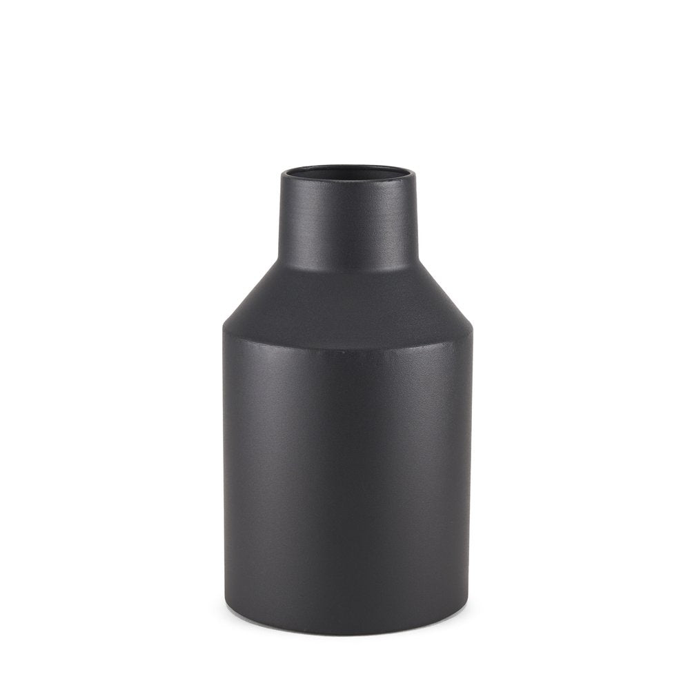 11" Black Tulip Metal Table Vase