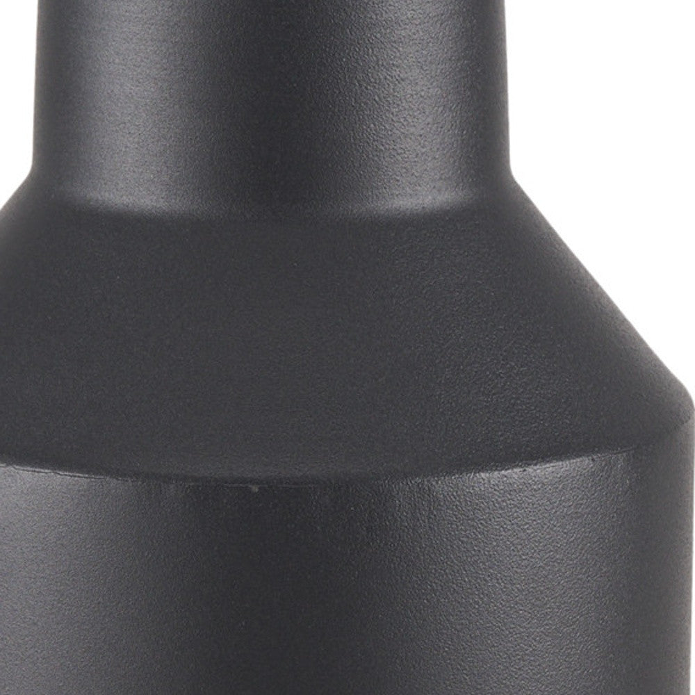 11" Black Tulip Metal Table Vase