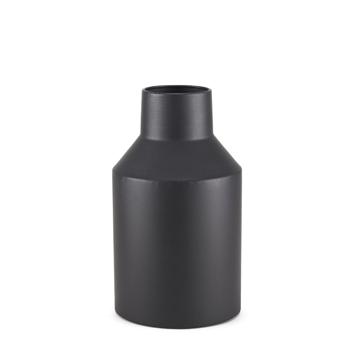 11" Black Tulip Metal Table Vase