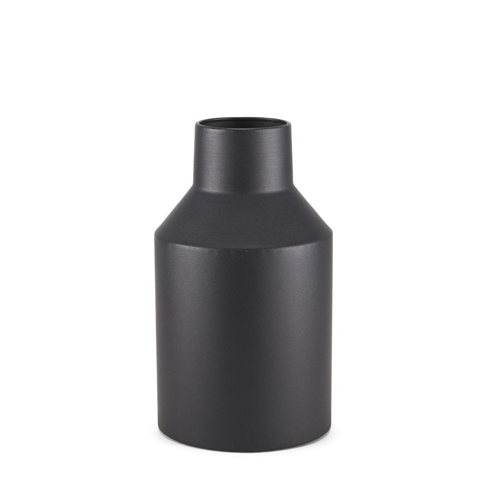 11" Black Tulip Metal Table Vase