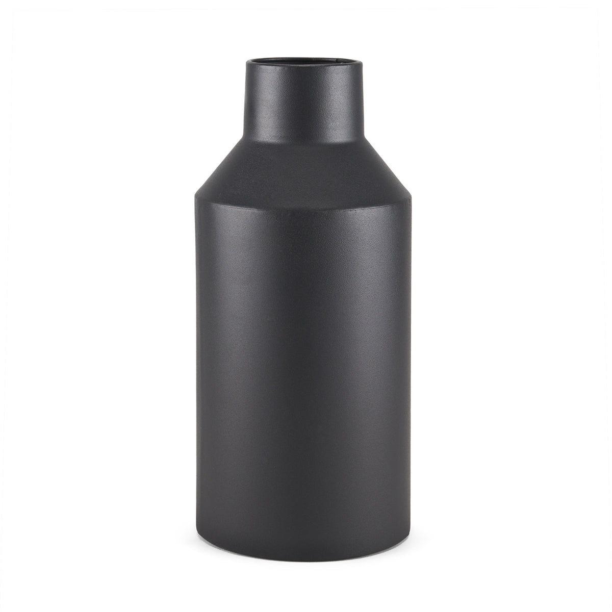 14" Black Metal Table Vase