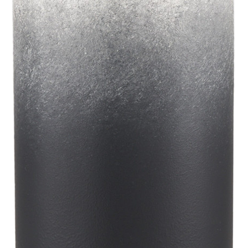 20" Black And White Ombre Metal Table Vase