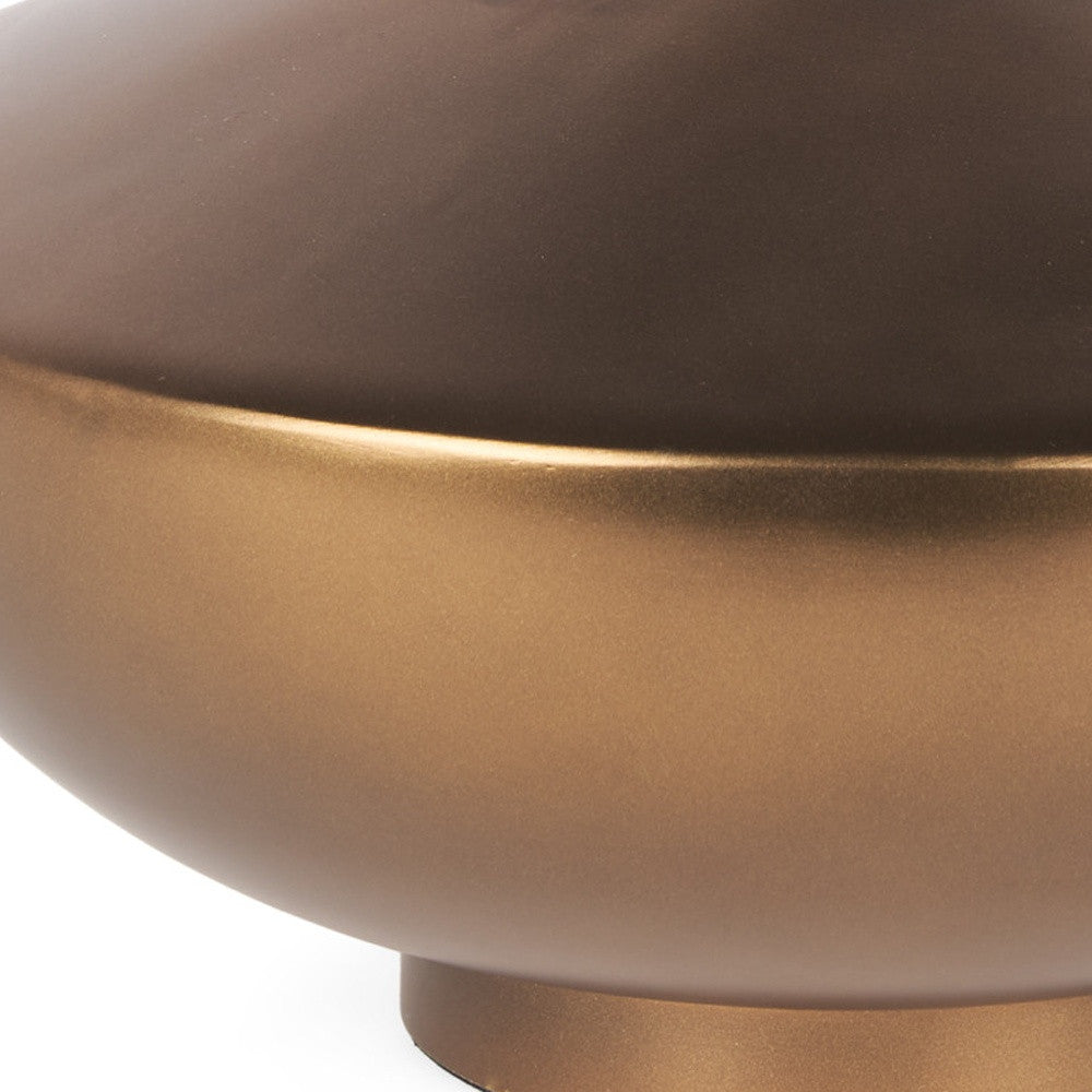6" Antiqued Bronze Metal Table Vase