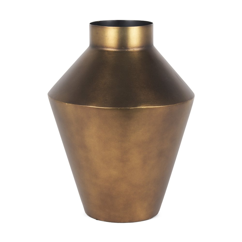 13" Antiqued Bronze Metal Table Vase