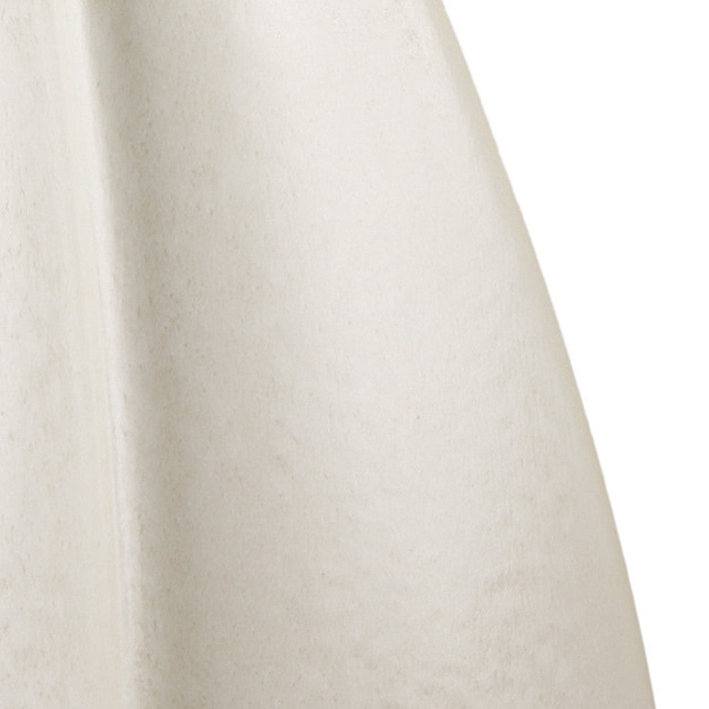 16" Off White And Tan Color Block Ceramic Table Vase
