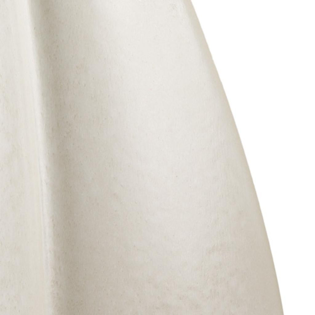 16" Off White And Tan Color Block Ceramic Table Vase