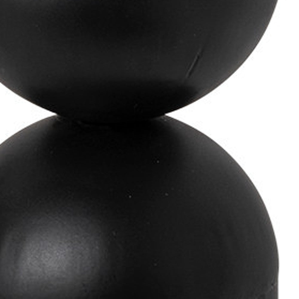 9" Black Metal Tabletop Pillar Candle Holder