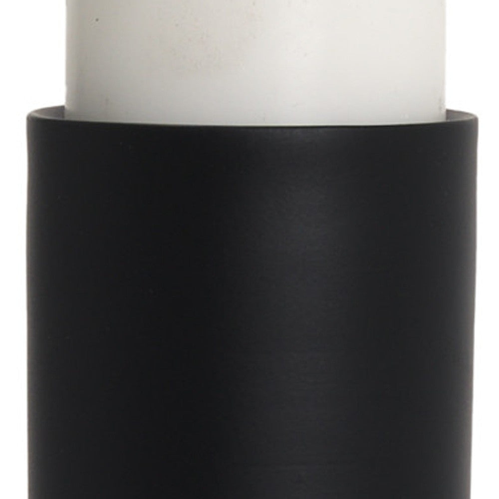 13" Black Metal Tabletop Pillar Candle Holder