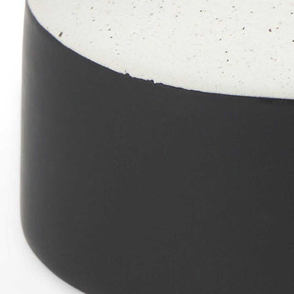 10" Black And White Ceramic Jug Vase