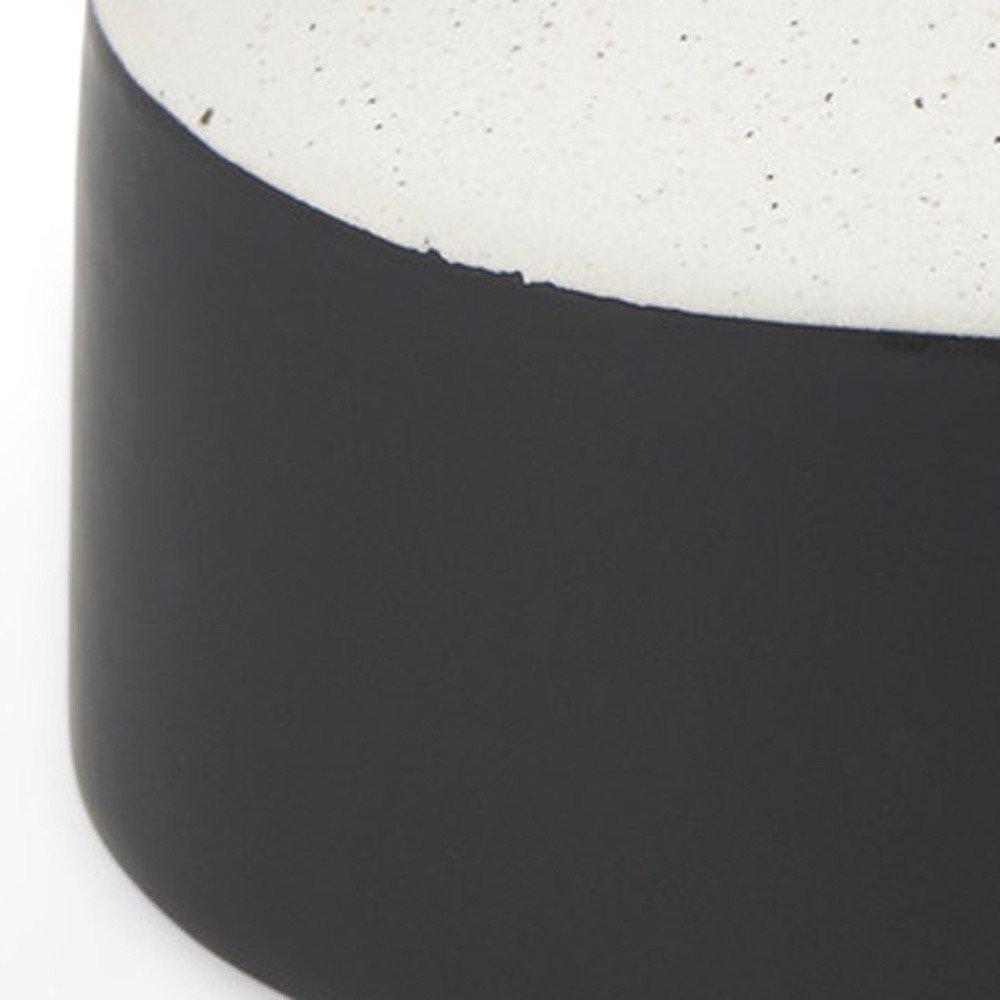 10" Black And White Ceramic Jug Vase