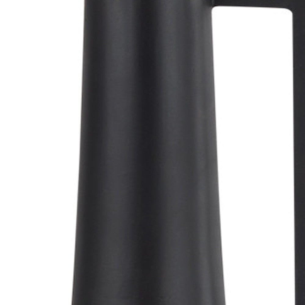 18" Black Metal Jug Vase