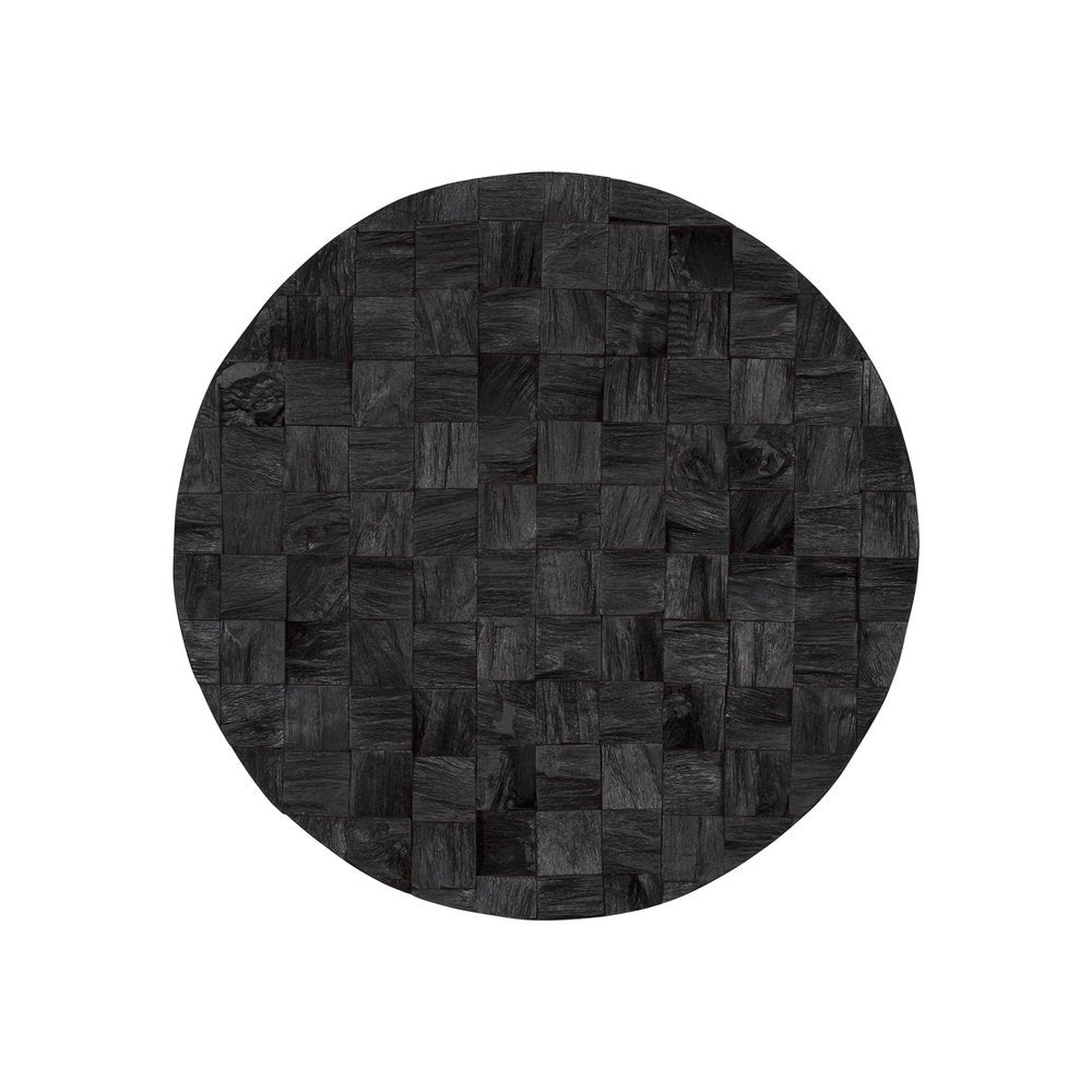 Into the Abyss II 24" X 24" Dark Brown Geometric Wood Circle Hanging Dimensional Sculpture