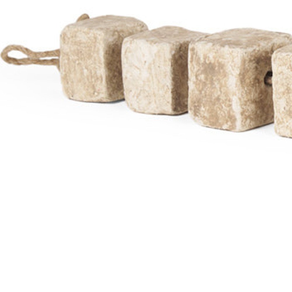 2" Beige Paper Cube Tabletop Sculpture