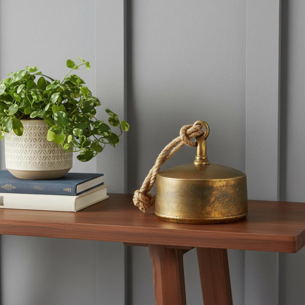 8" Gold Metal Decorative Wall Sculpture