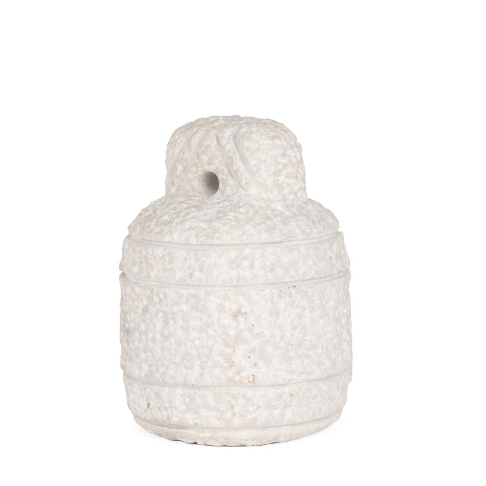 8" White Marble Door Stop