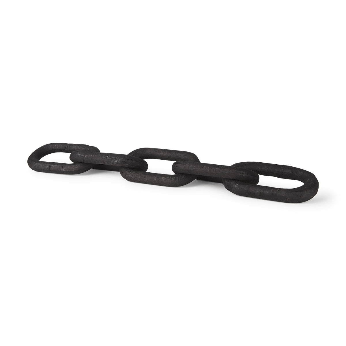 5" Black Solid Wood Tabletop Sculpture