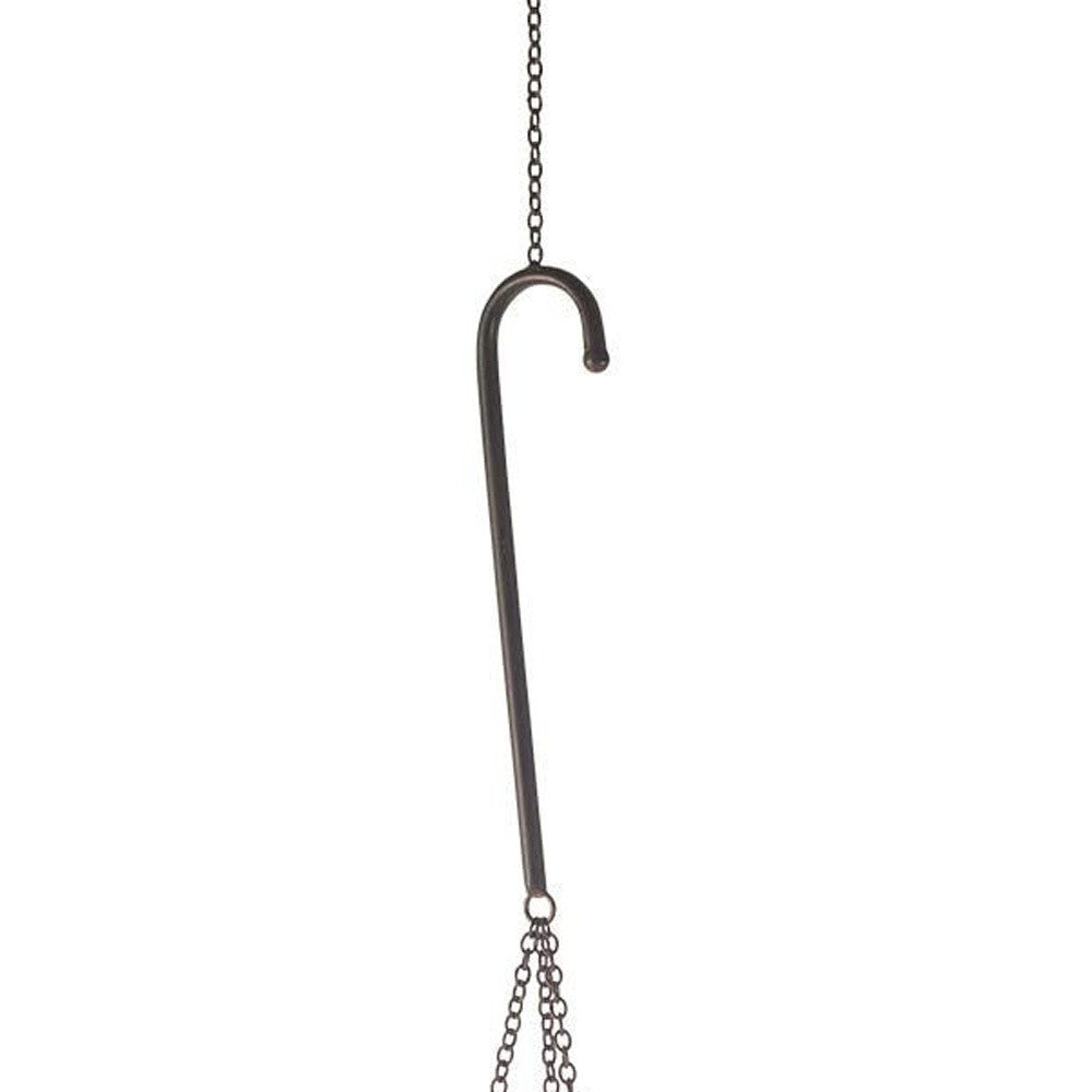 42" Black Distressed Woven Metal Lantern Candle Holder