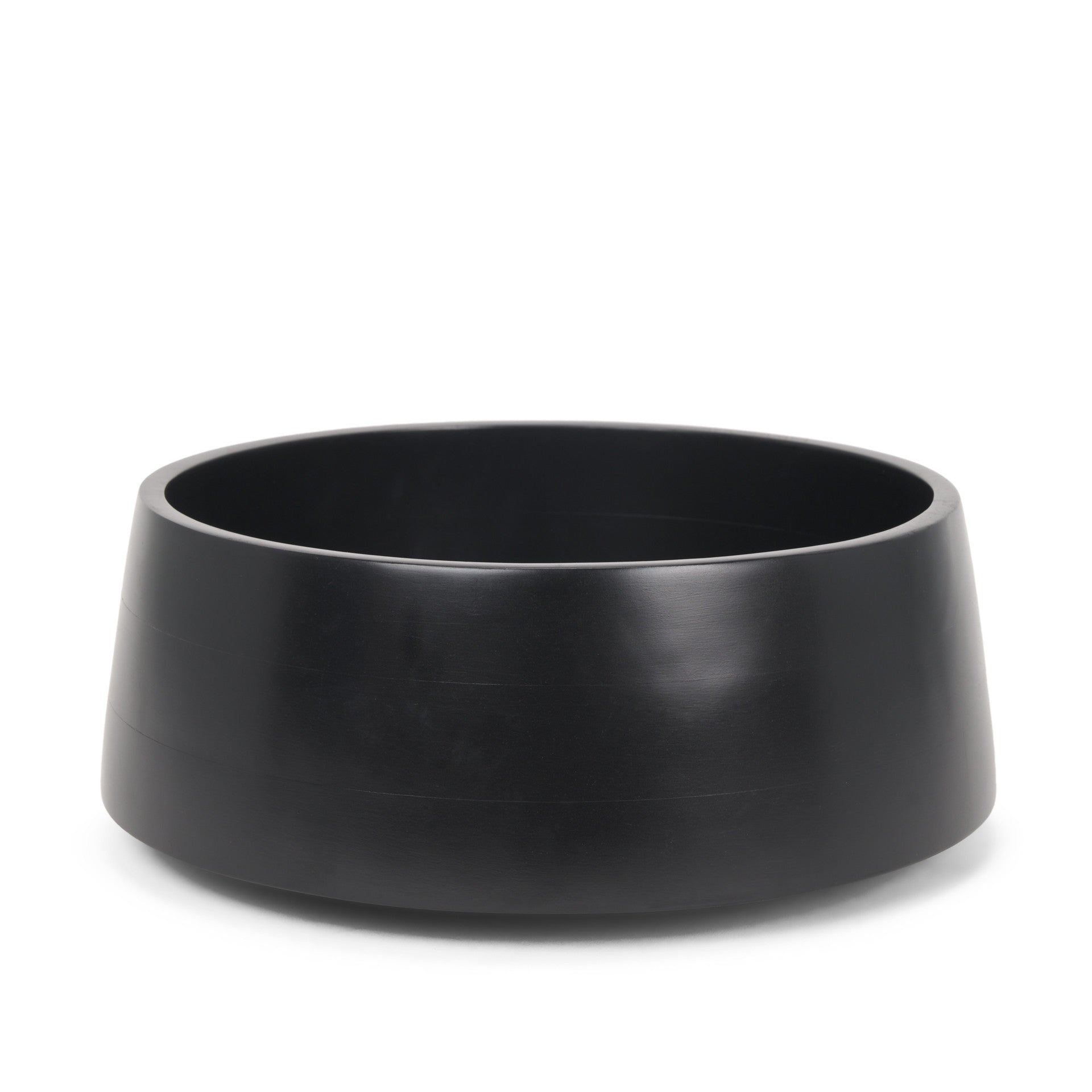14" Black Wood Round Centerpiece Bowl