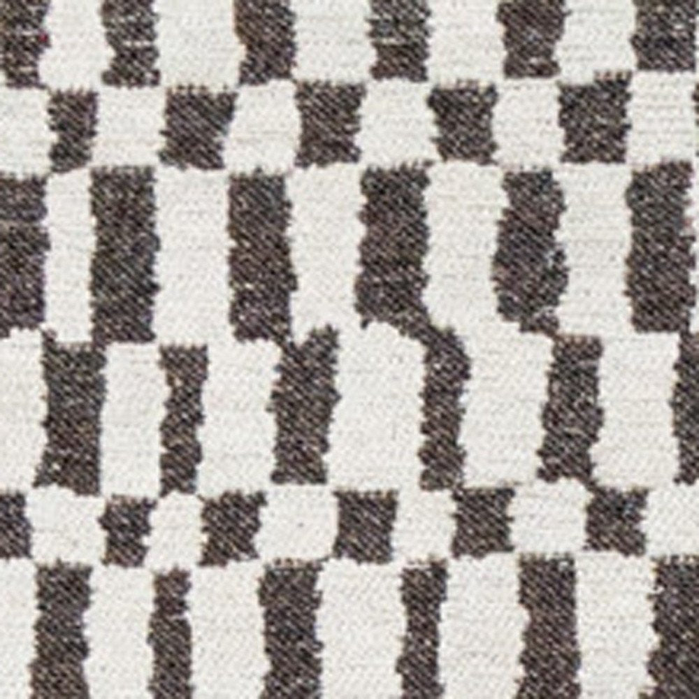 9' X 13' Gray And Beige Geometric Washable Area Rug With UV Protection