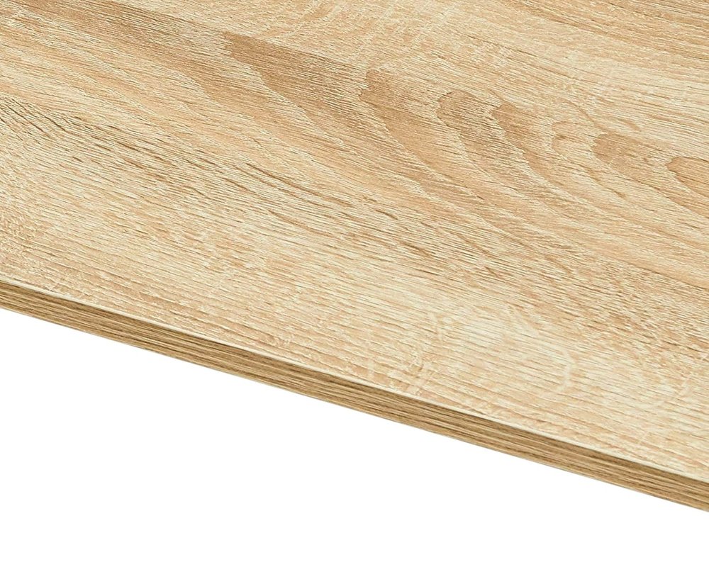 47" Natural and Black Wood and Metal Computer Desk