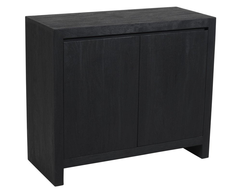 42" Graphite Distressed Reclaimed Wood Sideboard With Two Doors
