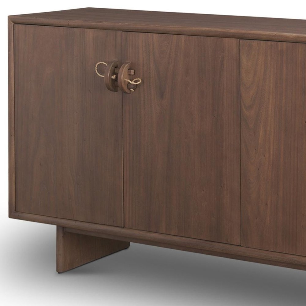 71" Brown Sideboard Soft Close with Four Doors