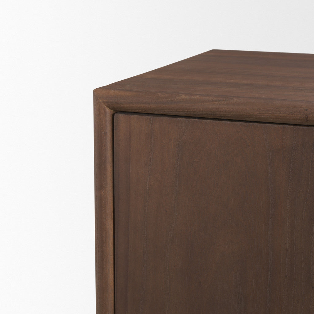 71" Brown Sideboard Soft Close with Four Doors