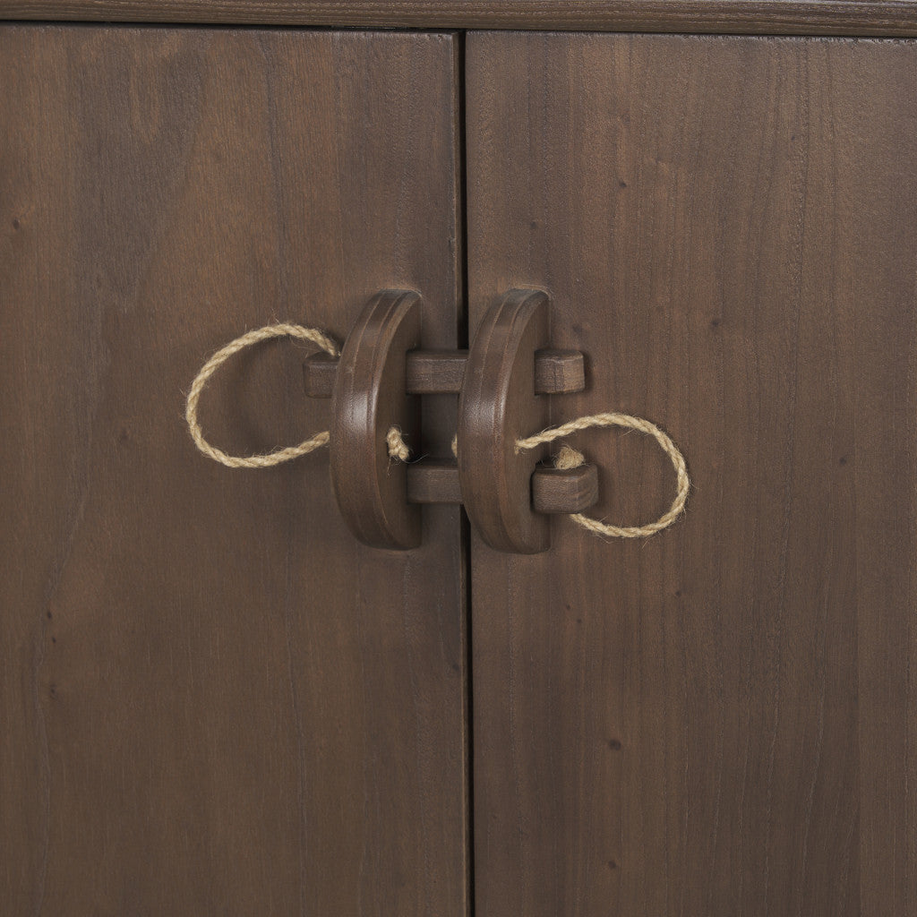 71" Brown Sideboard Soft Close with Four Doors
