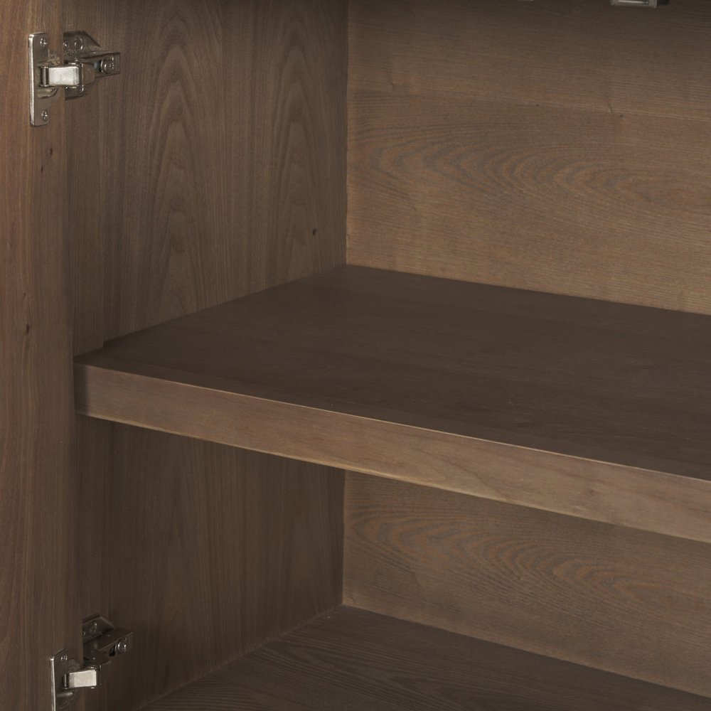 71" Brown Sideboard Soft Close with Four Doors
