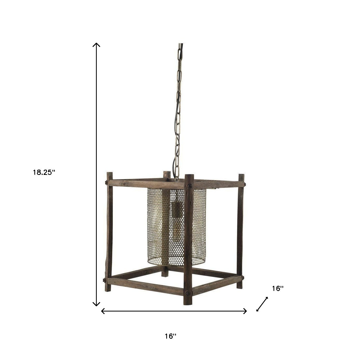 Gold Metal Single Dimmable Ceiling Light With Gold Shades