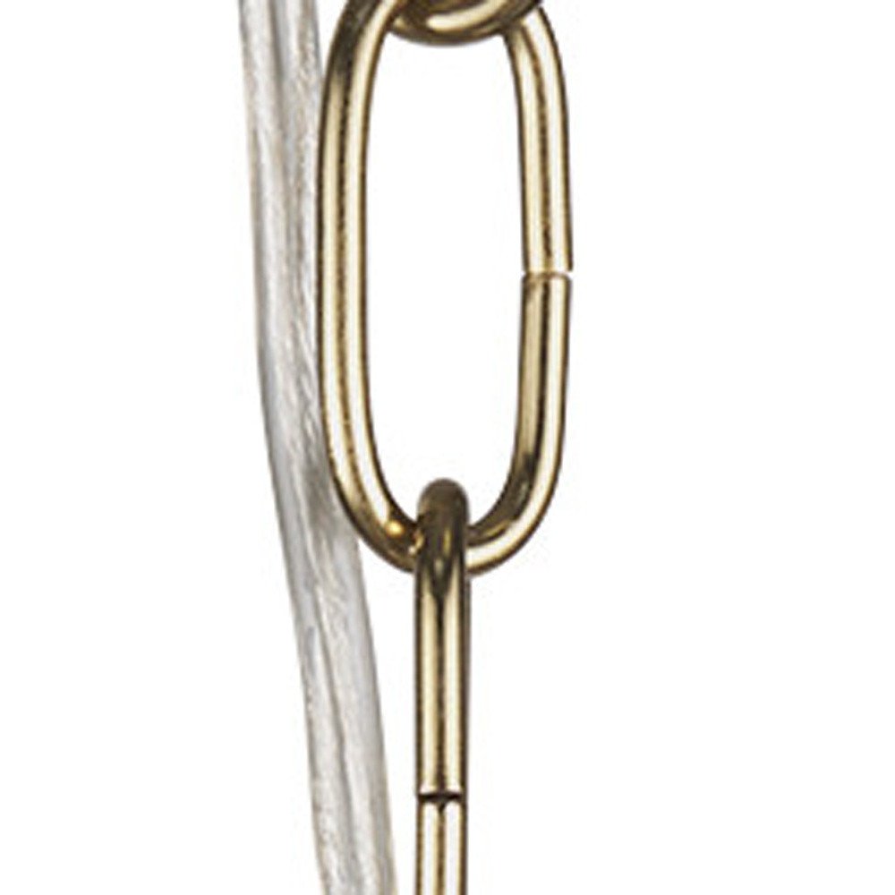 Clear And Gold Single Metal Dimmable Ceiling Light With Clear Shades
