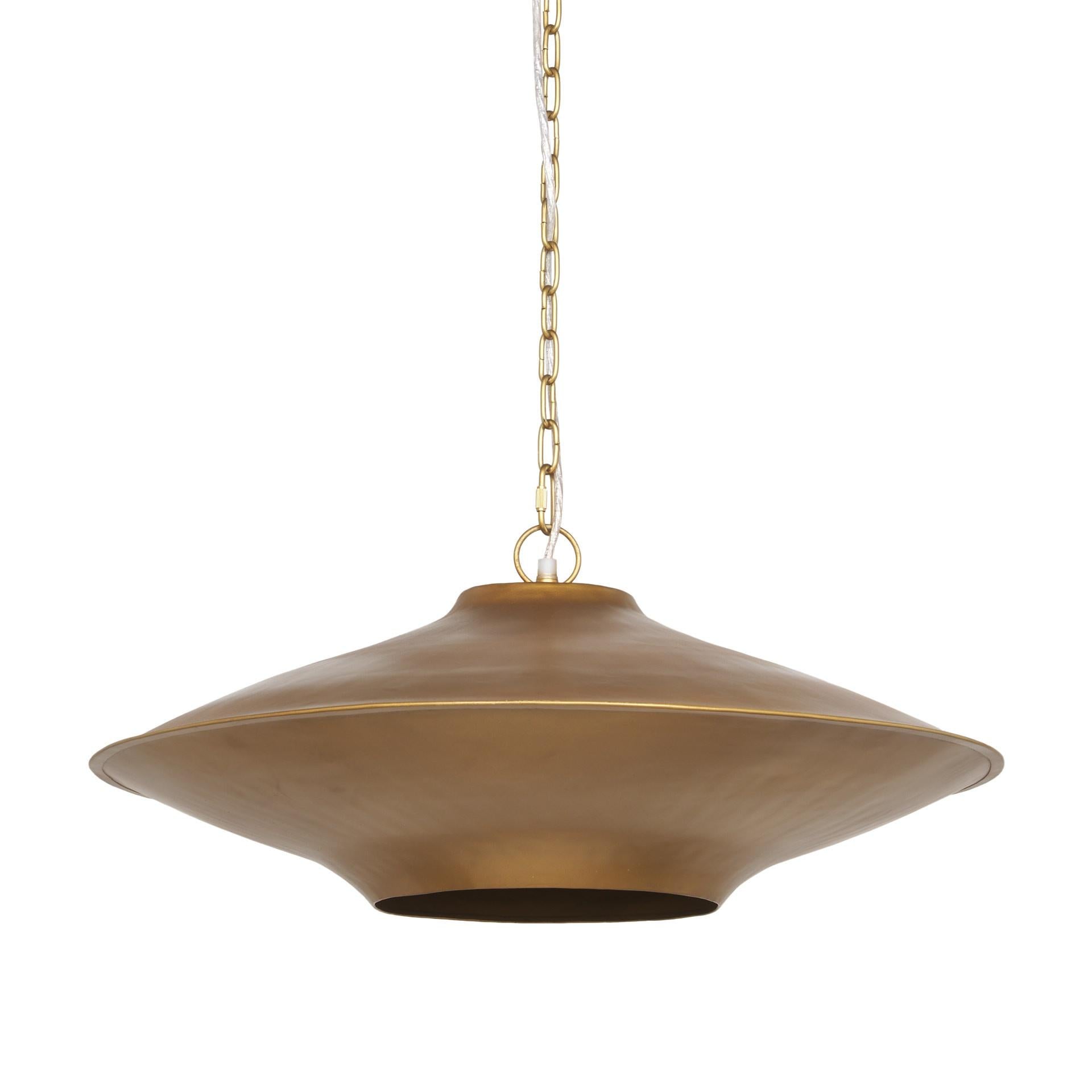 Gold Single Metal Dimmable Ceiling Light With Gold Shades