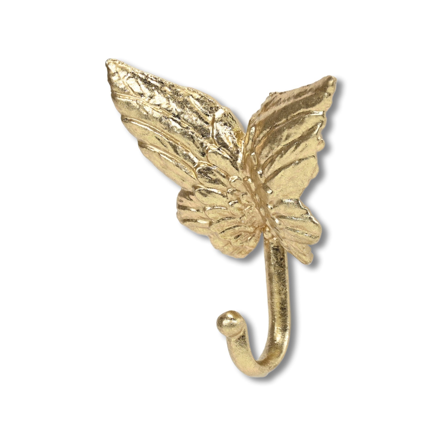 5" Gold Cast Iron Butterfly Wall Hook