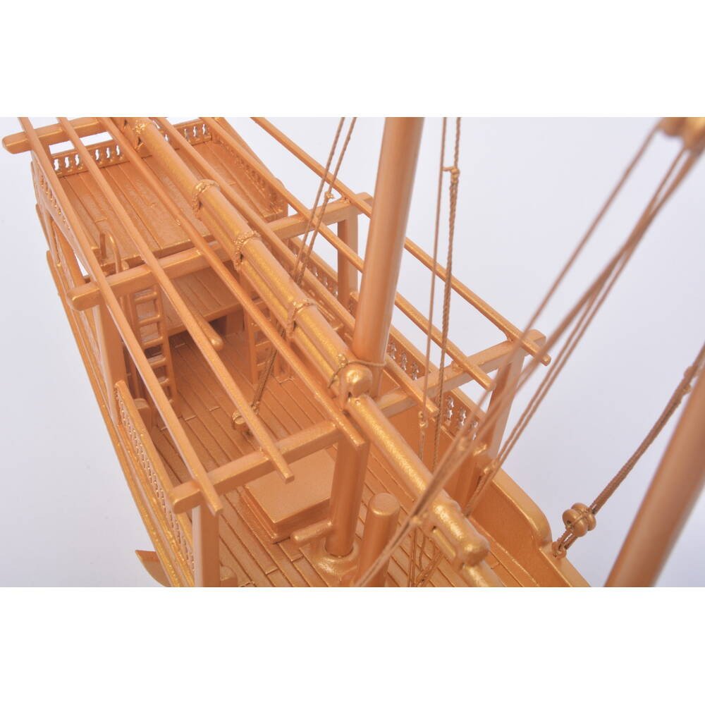 11" Unfinished Wood Hand Painted Model Boat