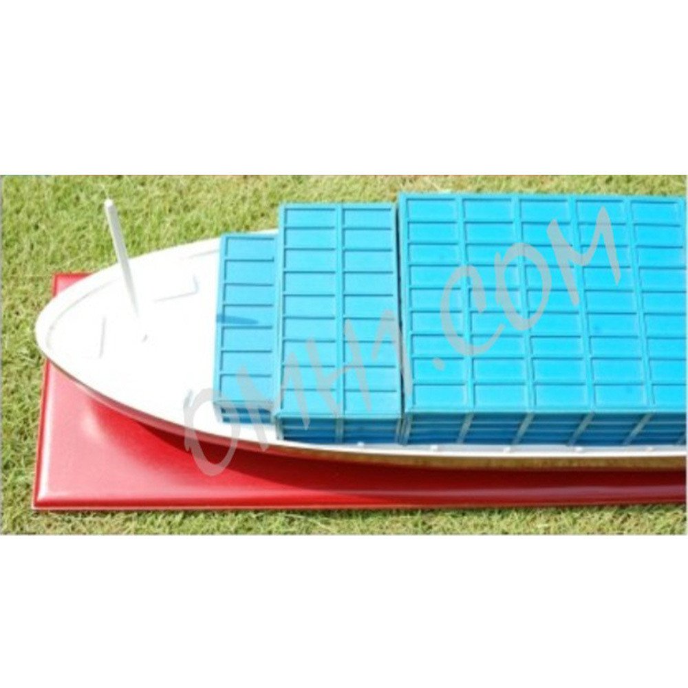 11" Unfinished Wood Hand Painted Model Boat