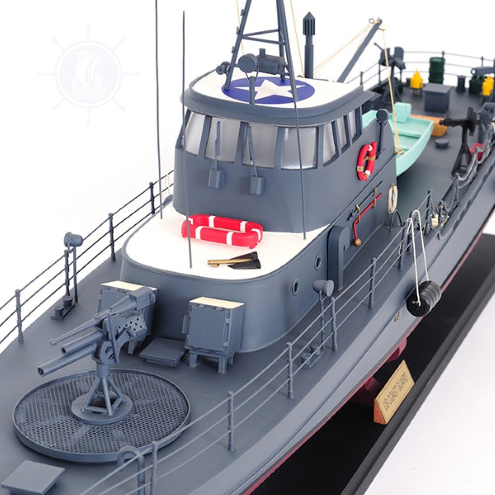 17" Unfinished Wood Hand Painted Model Boat