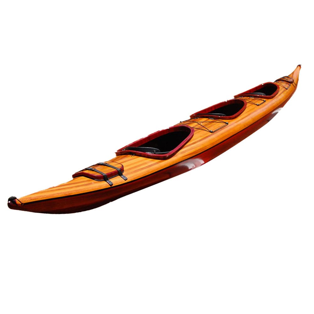 10" Unfinished Wood Hand Painted Model Boat