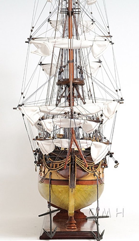 13" Unfinished Wood Hand Painted Model Boat