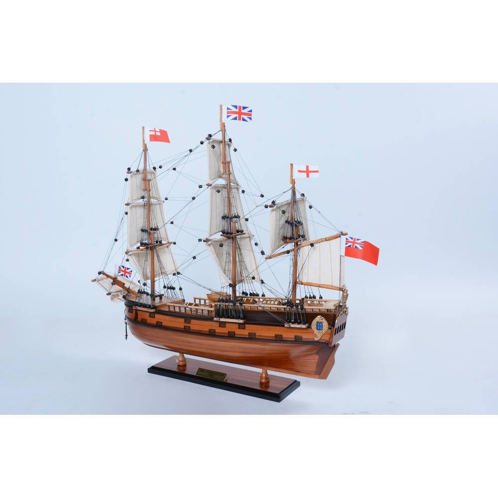 21" Unfinished Wood Hand Painted Boat Model Boat