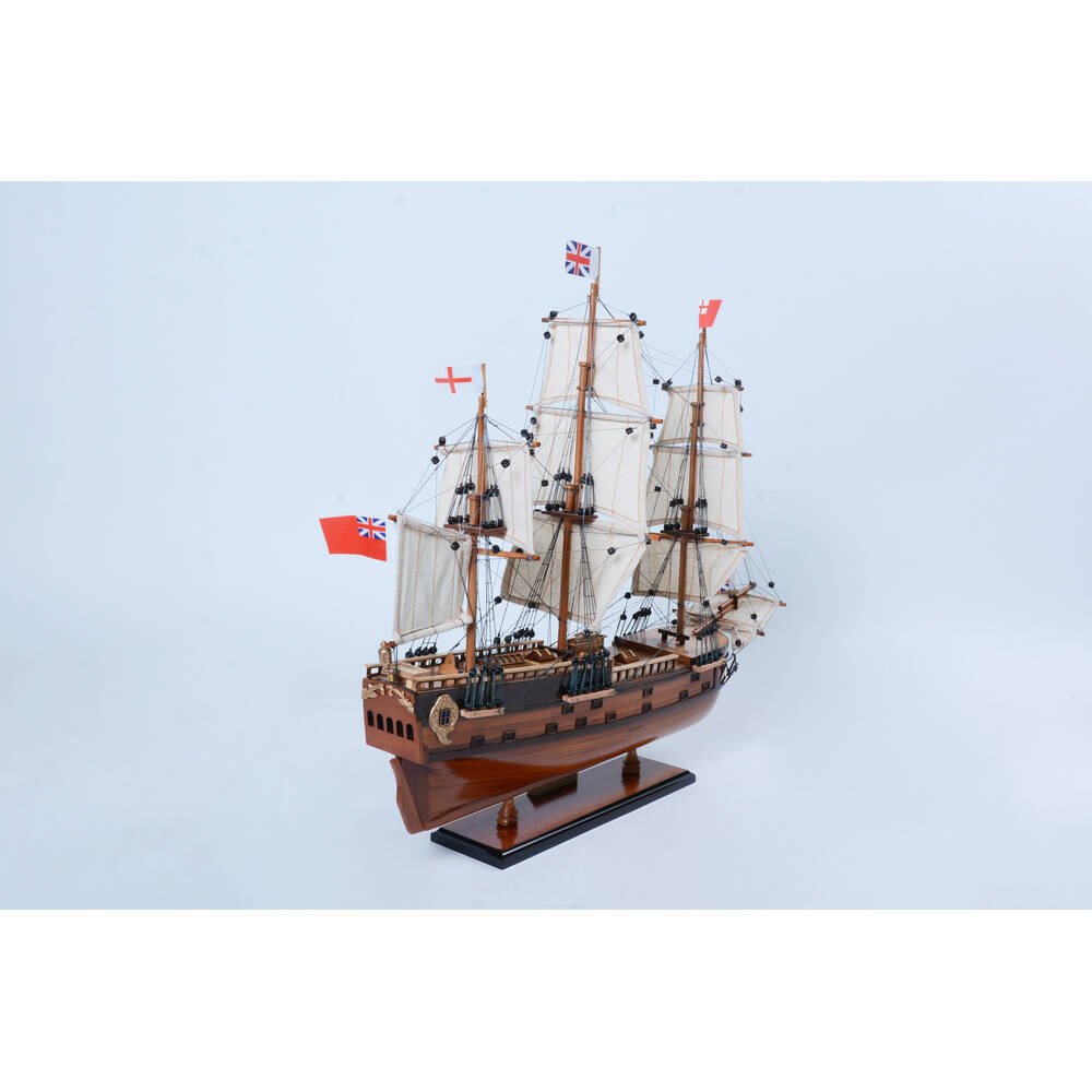 21" Unfinished Wood Hand Painted Boat Model Boat