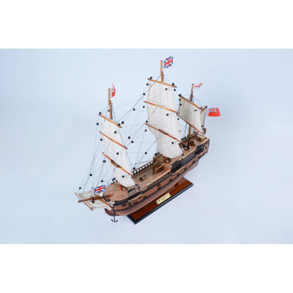 21" Unfinished Wood Hand Painted Boat Model Boat