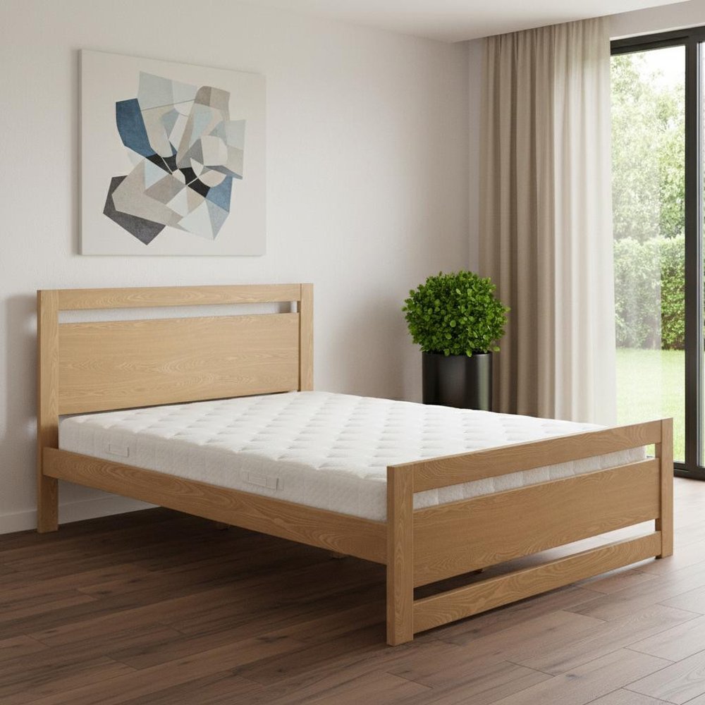 Natural Wood Queen Bed Frame