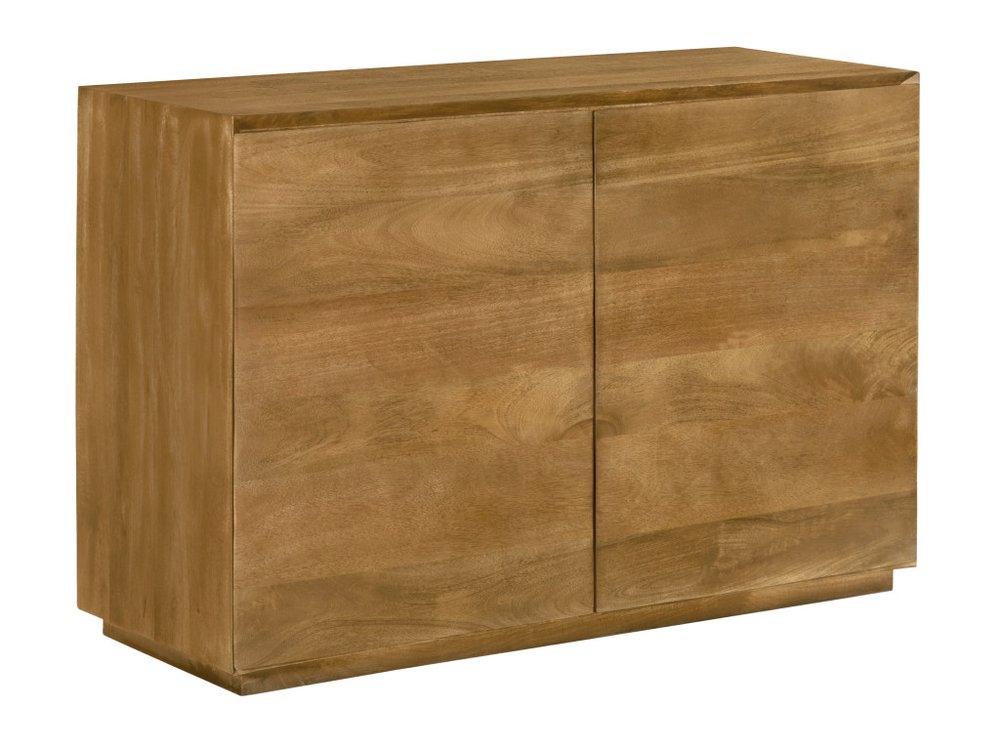 48" Tan Distressed Solid Wood Sideboard Soft Close with Two Doors