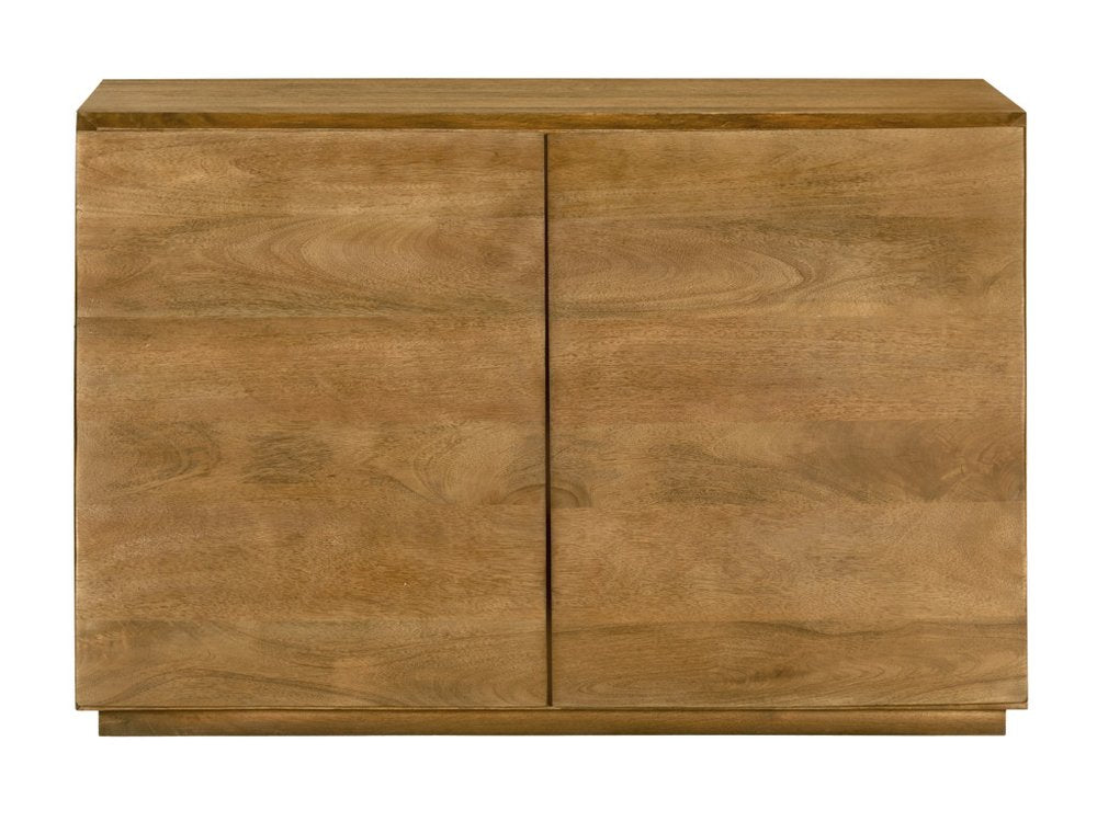 48" Tan Distressed Solid Wood Sideboard Soft Close with Two Doors