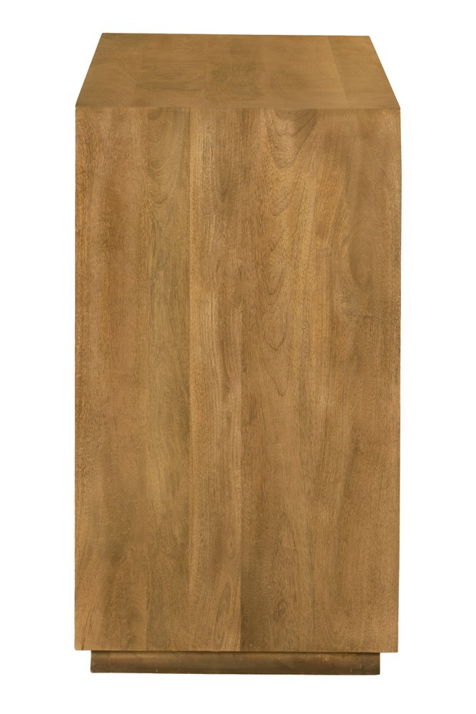 48" Tan Distressed Solid Wood Sideboard Soft Close with Two Doors