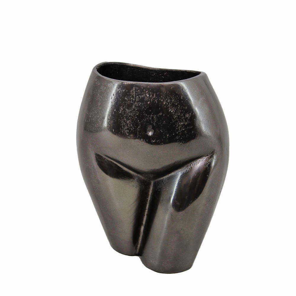 8" Antiqued Bronze Cast Aluminum Female Form Table Vase