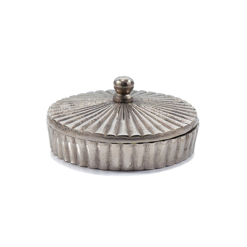 3" Silver Aluminum Decorative Keepsake Box